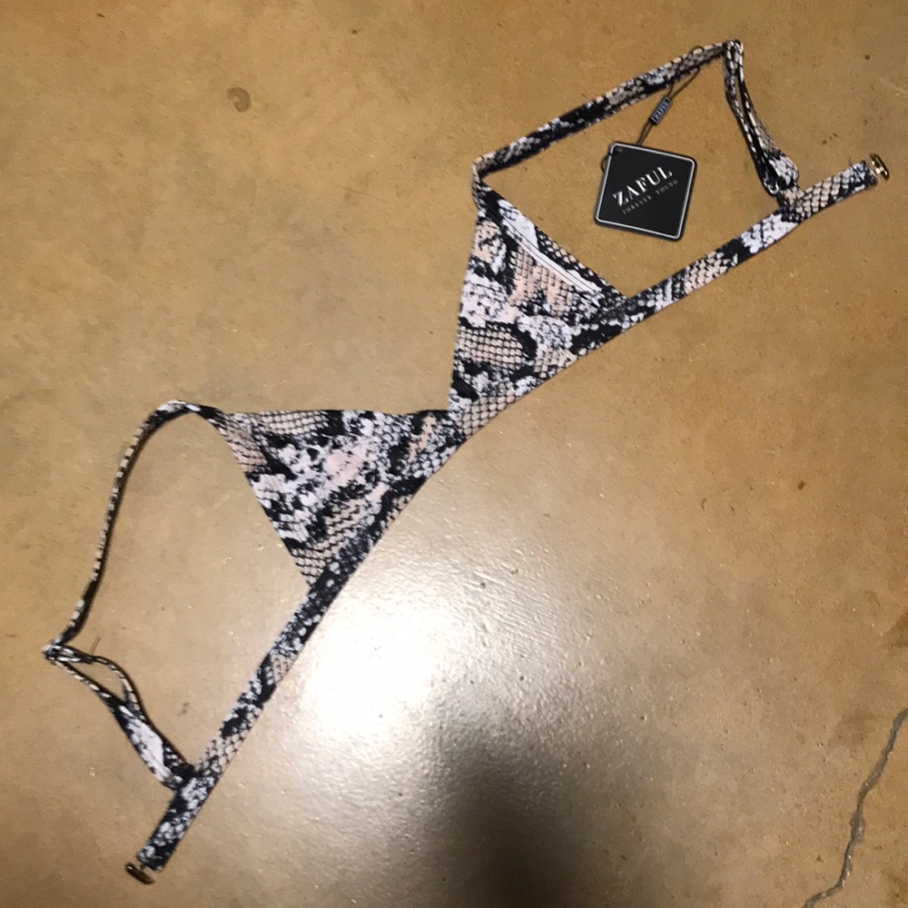 Snakeskin Bikini Top